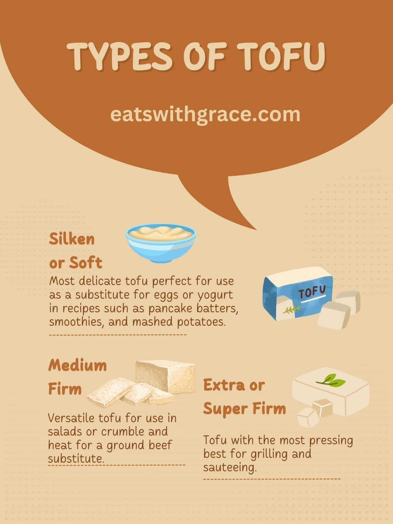 different types of tofu infographic