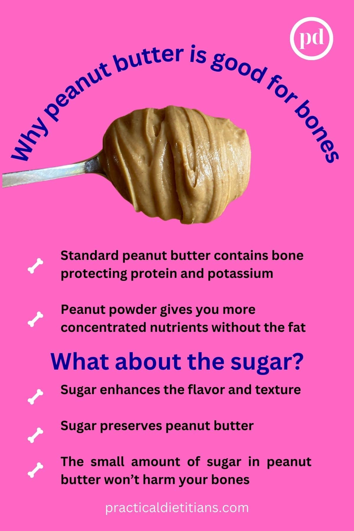 Why peanut butter is good for bones infographic